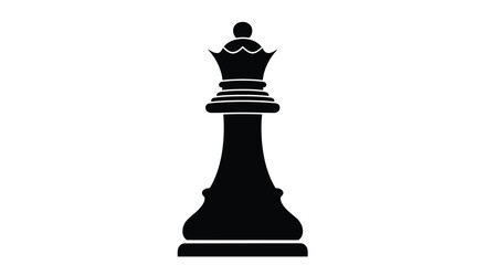 chess queen silhouette black and white isolated on white background high quality professional detailed modern elegant stylish clean crisp vibrant © Niloy MotionArts 3D7