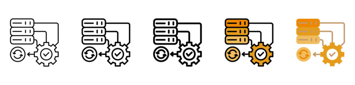 Recovery Icon With Differences and Colors Style Illustration