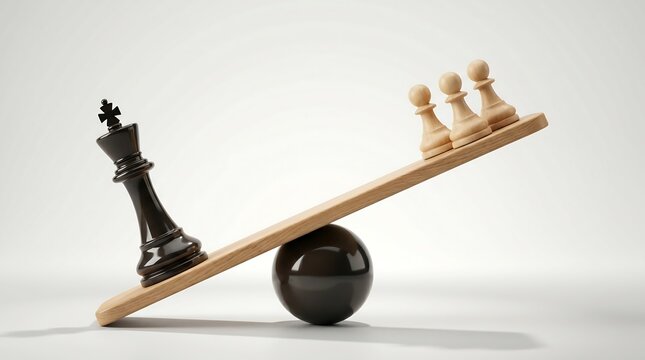Minimal Power Balance Concept with Chess King and Pawns