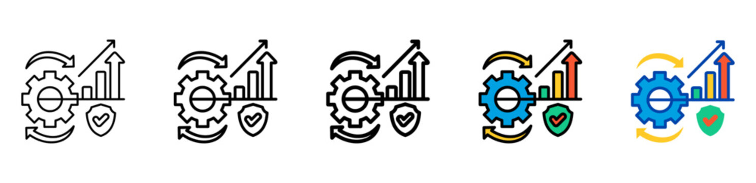 Continuity Icon With Differences and Colors Style Illustration