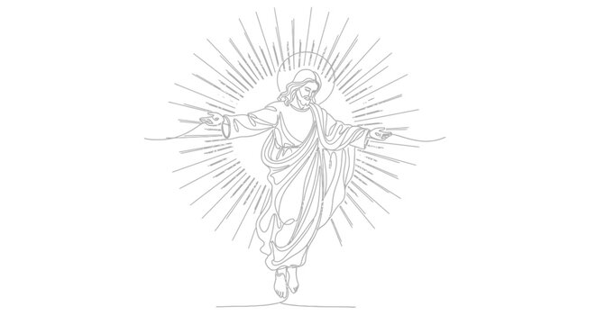Jesus Christ with radiant light halo.