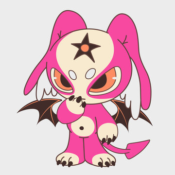 Cute cartoon bat. Funny character. Cartoon character design.