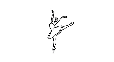 ballerina silhouette on transparent background high quality professional © DS