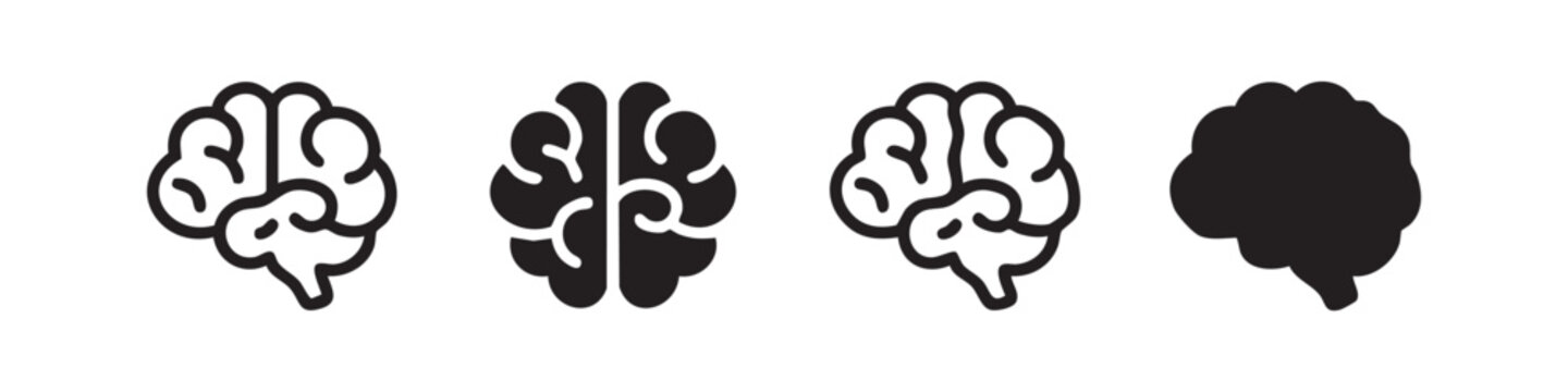 Human Brain and Mental Health Icon Set