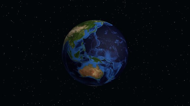 Satellite Zoom Animation of Earth Rotating to Yangzhou China Location
