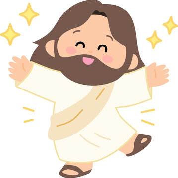 Jesus Jumping with Joy Character
