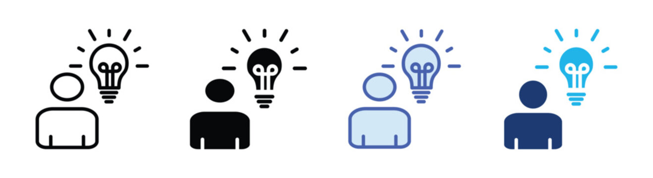 Idea icon set multiple style collection