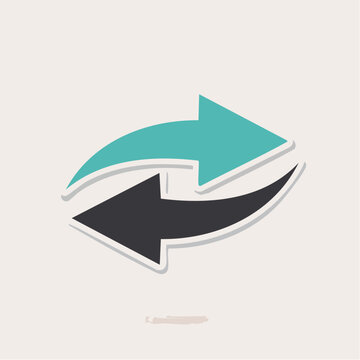 Two Arrows Pointing in Opposite Directions
