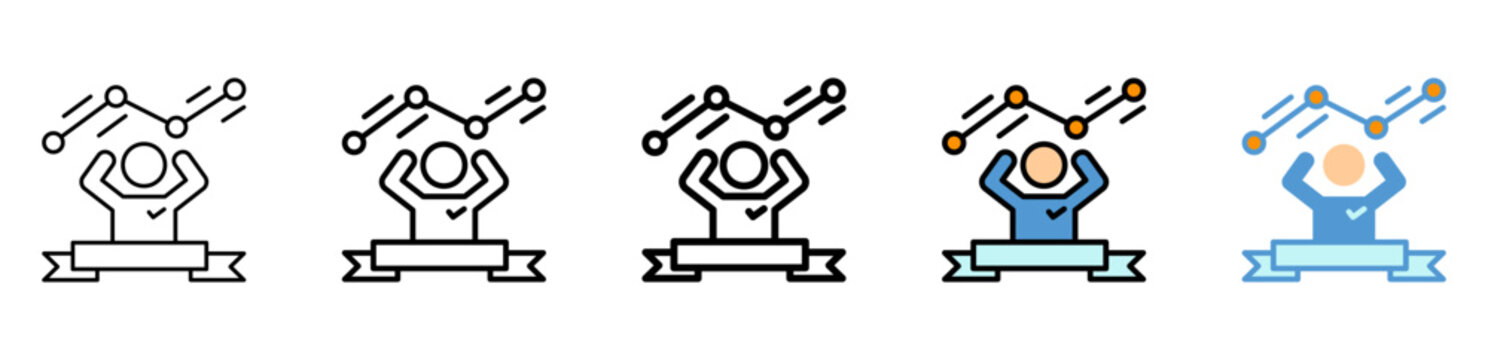 Challenge Icon With Differences and Colors Style Illustration