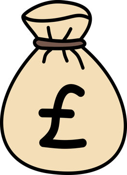 British Pound Money Bag Currency Icon