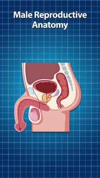Educational Medical Animation of the Male Reproductive System Anatomy
