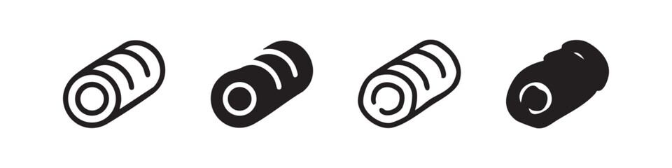 Set of four sushi roll icons © liubomir118809
