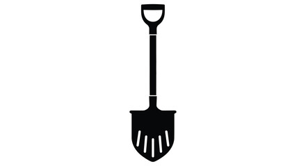 shovel silhouette on white background high quality professional detailed modern elegant stylish clean crisp vibrant colorful digital creative innovative contemporary © Bsicon02