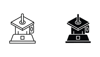 Retro video game joystick controller vector icon representing classic gaming culture digital entertainment and nostalgic arcade experiences perfect for technology and recreation themes © TARU STOCKPLC