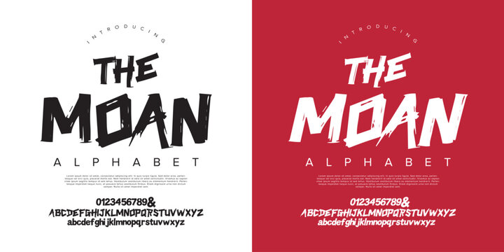 The Moan Brush Decorative Font for Horror Movie Poster and Scary Halloween Party Design