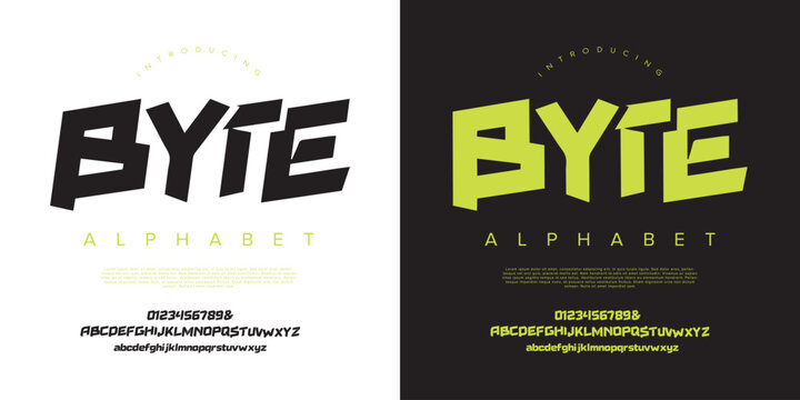 Byte Modern Geometric Display Font for Technology Software and Esport Gaming Team Branding Identity