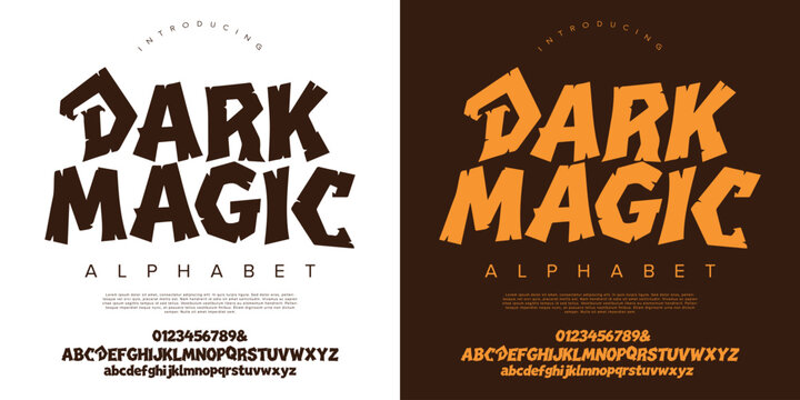 Dark Magic Wooden Plank Font Style for Game Logo and Fantasy Story Movie Title