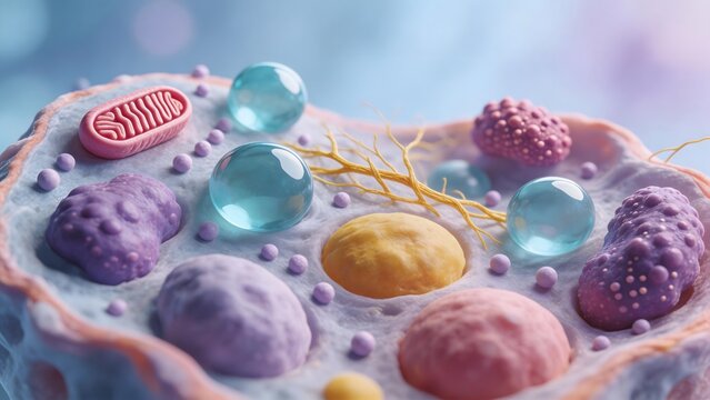 Cellular structure with organelles