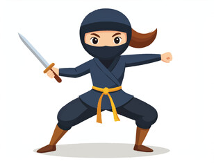 Obraz premium Adobe Illustrator Artwork of ninja vector illustration