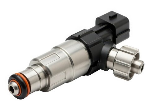 Automotive fuel injector with electrical connector