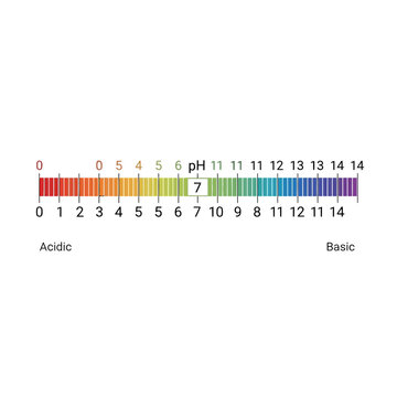 pH scale, acidity levels, color gradient chart, chemical measurement tool, laboratory reference