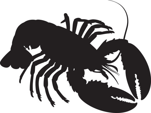 Adobe Illustrator Artwork of crawfish vector silhouette