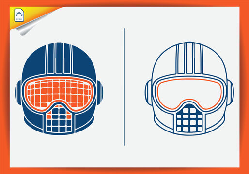 Astronaut helmet head protection icon for space exploration gear.