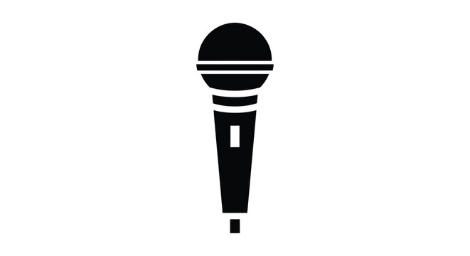 microphone silhouette on white background high quality professional
