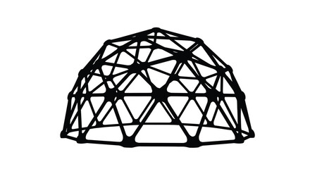 geodesic dome silhouette high quality professional detailed modern © Soleman