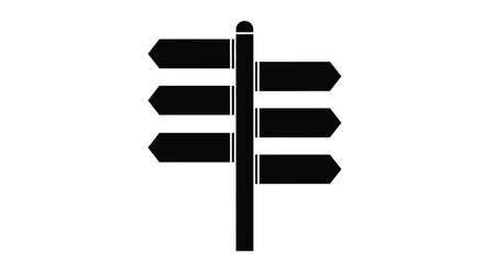 directional signpost silhouette high quality professional detailed modern © Soleman