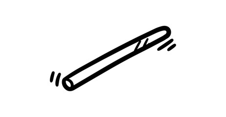Obraz premium Abstract white line on black background minimalist design