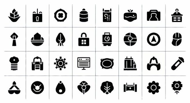 Black icons on white background.