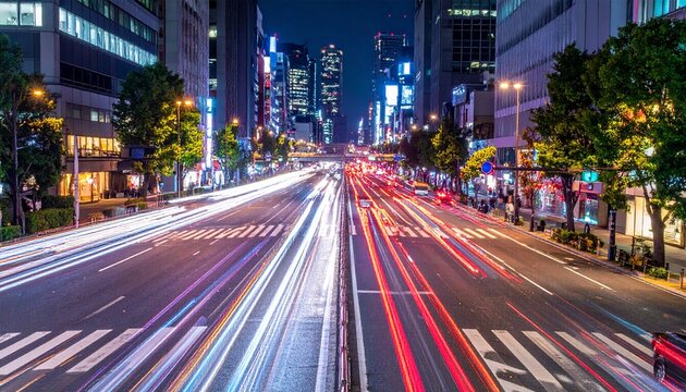 City at Night - Time-Lapse Photography of Traffic on Urban Road.
