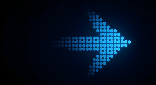 Modern Dotted Arrow on Abstract Background &ndash; Stylish Directional Design Element for Digital Use