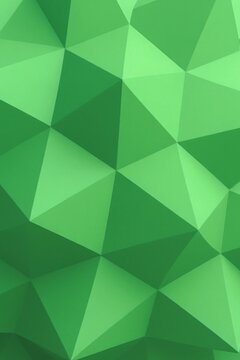 Abstract green geometric background with triangle pattern design