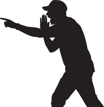 Person throwing punch silhouette style