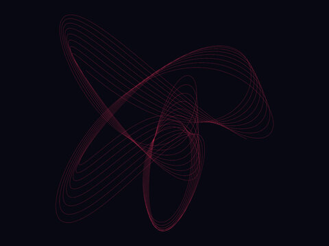 Damped Pendulum Harmonograph Generative Line Art
