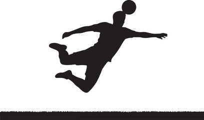 Athlete diving to head a soccer ball © Ranaart