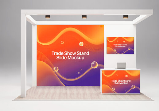 Professional Exhibition Booth Display Mockup