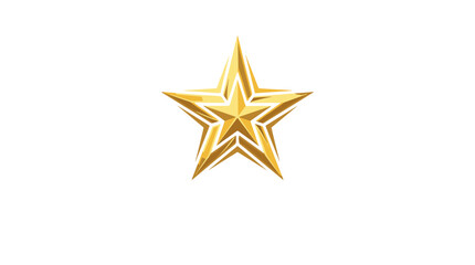 Obraz premium Golden star medal with ribbon for achievement award