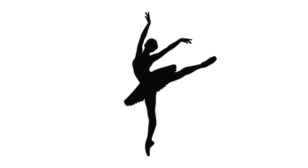ballerina silhouette on transparent background high quality professional © MDFaruk