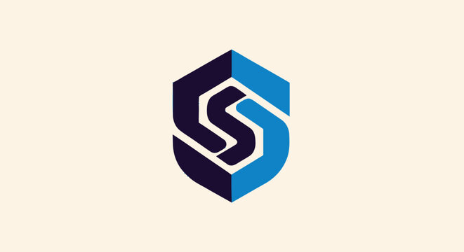 Modern Abstract Logo Design Featuring Letter S and Shield Shape.