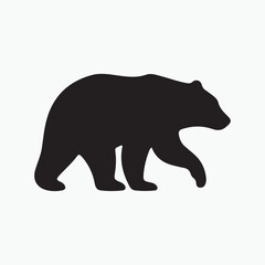 Fototapeta premium Black bear silhouette walking