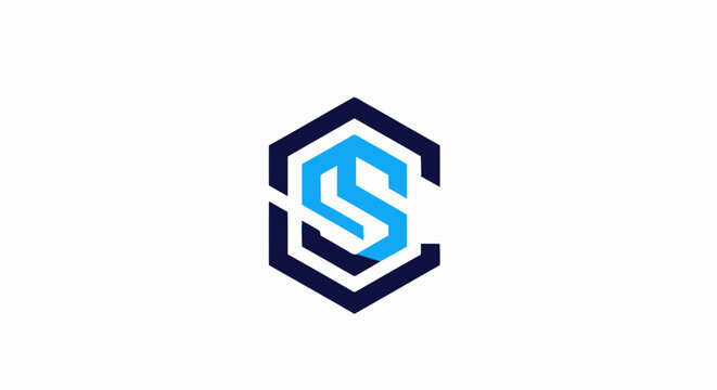 Modern Abstract Logo Design Featuring Letters C and S.