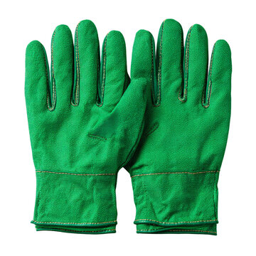 Pair of Green Gardening Gloves: Essential for Protecting Hands During Outdoor Work