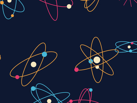 Atomic Age Molecule Pattern Vintage Design