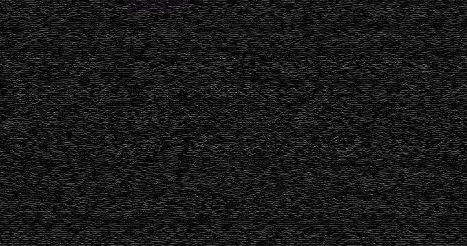 Abstract noisy wave with thin lines. Cyber digital stylized line art background. 4K 3D rendering loop animation.