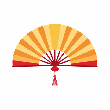 Traditional Japanese Fan with Tassel