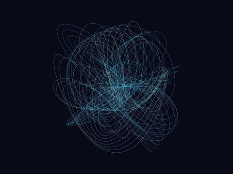 Harmonograph Curve Kinetic Art Decorative Background
