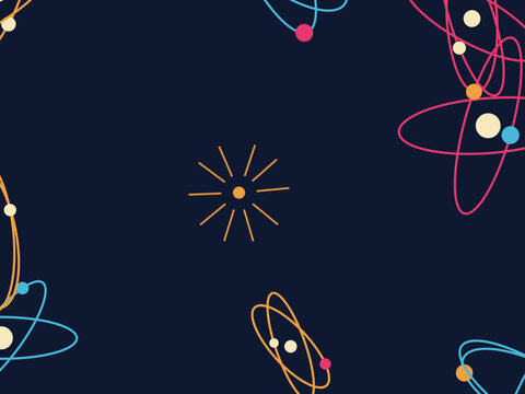 Googie Atomic Orbit Retro Pattern Design